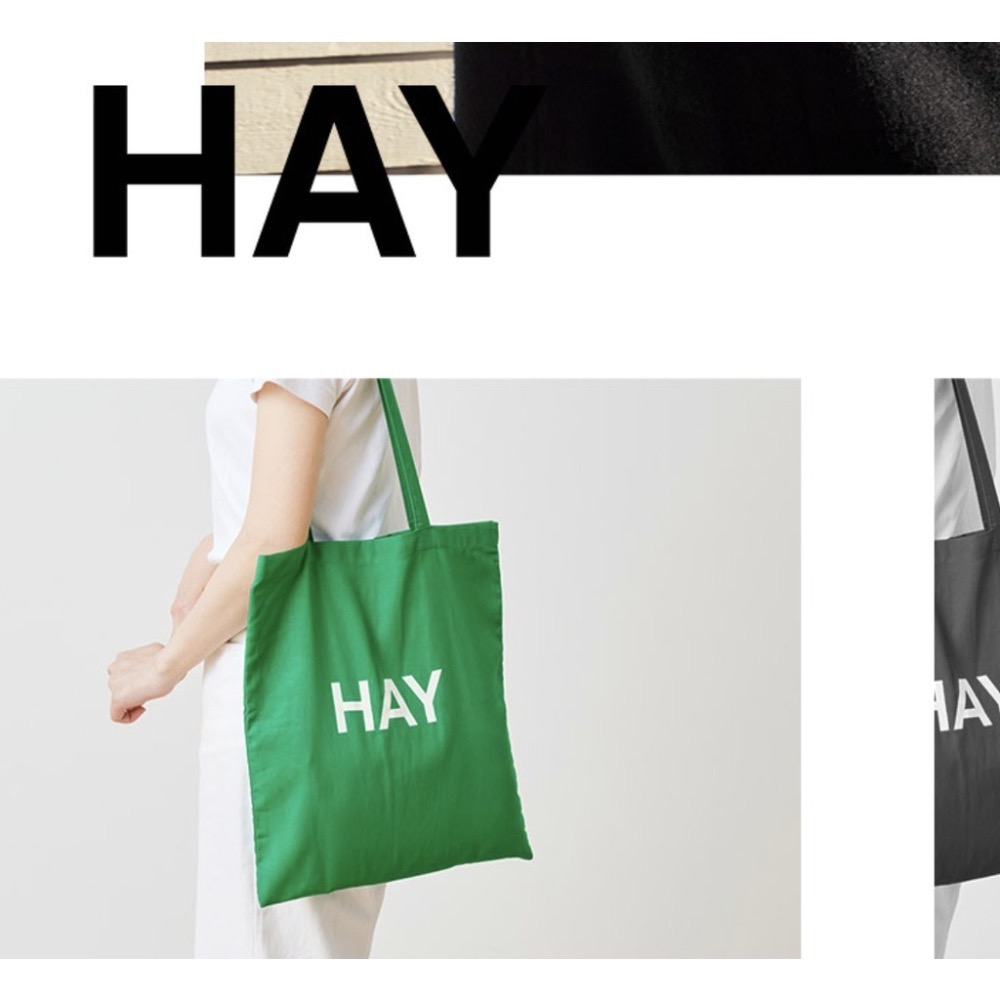 全現貨12H  HAY Tote Bag 正品🇩🇰logo藍色購物袋 綠色限定款帆布袋㆐LOSO㆐旅行袋大容量出國-細節圖5