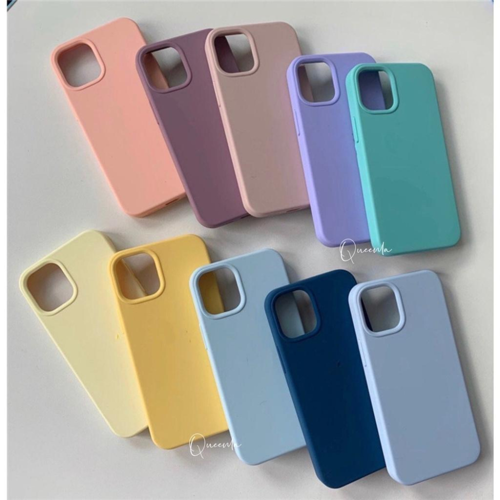 iPhone13系列 手機殼 蘋果13 14 PROMAX 經典直邊液態矽膠手機殼 全包防摔素色簡約保護套-細節圖4