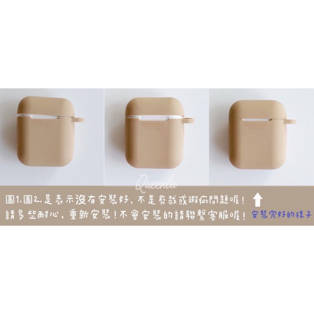 AirPods1 /2 代 🧸平底加厚款🧸 客製保護套   airpods保護套 合金英文耳機保護套 ♥️-細節圖4