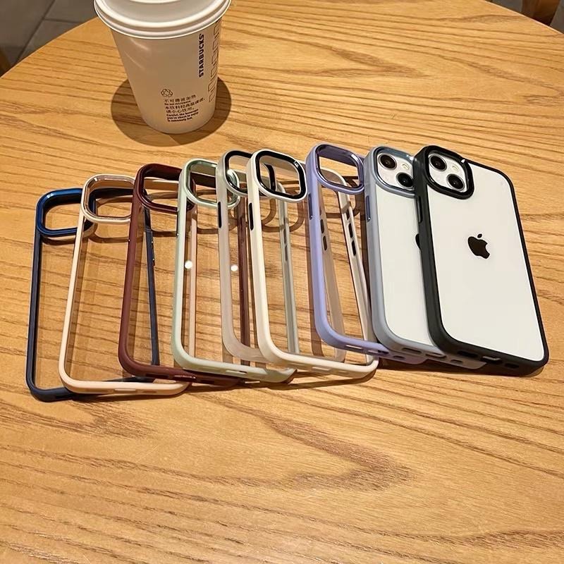 iphone透明金屬盾手機殼 防摔殼  撞色 軍規 手機殼 適用於14 11 12 12pro 13 13pro max-細節圖5