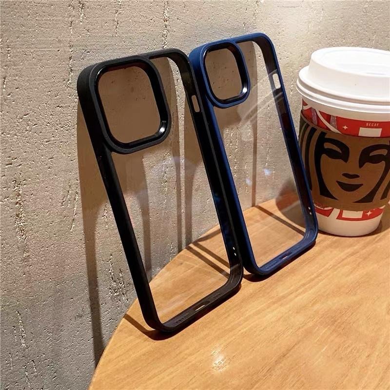 iphone透明金屬盾手機殼 防摔殼  撞色 軍規 手機殼 適用於14 11 12 12pro 13 13pro max-細節圖7