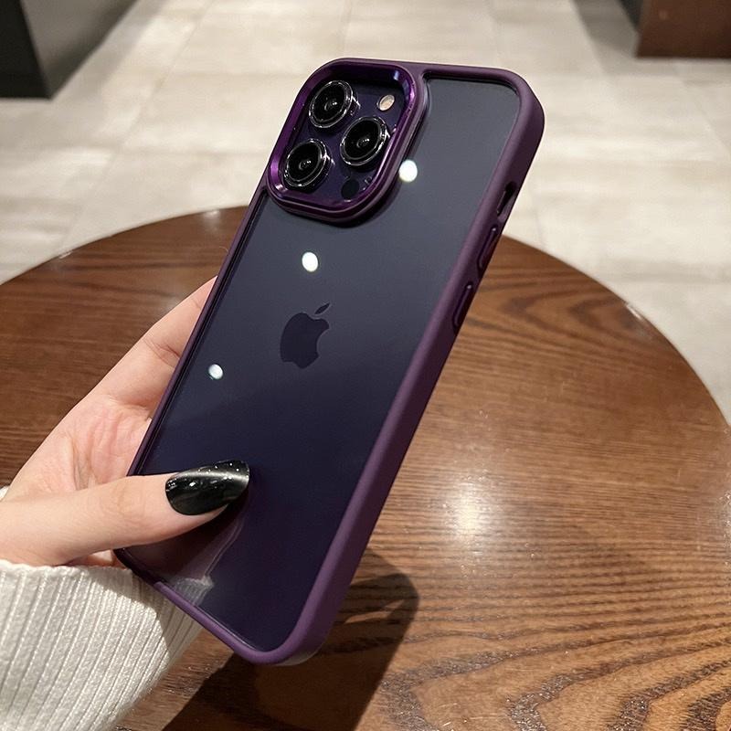 iphone透明金屬盾手機殼 防摔殼  撞色 軍規 手機殼 適用於14 11 12 12pro 13 13pro max-細節圖9