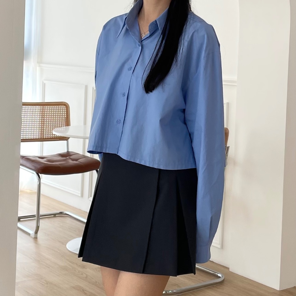 韓國 正韓 百摺裙 短裙 側拉鍊 斜折裙 (深灰M/卡其S現貨)-細節圖6