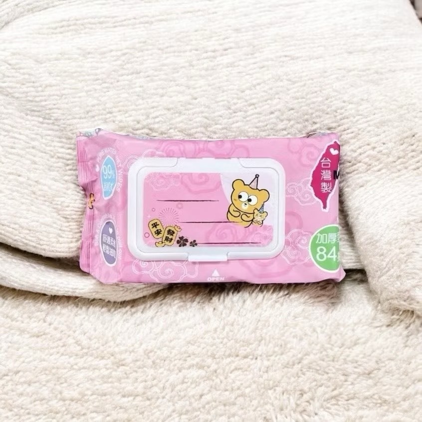 【箱購】濕紙巾 純水濕紙巾 熊熊派對 84抽 10包入 加厚型濕紙巾 嬰幼兒手口濕巾 擦手巾 洗臉巾 無酒精濕紙巾-細節圖3