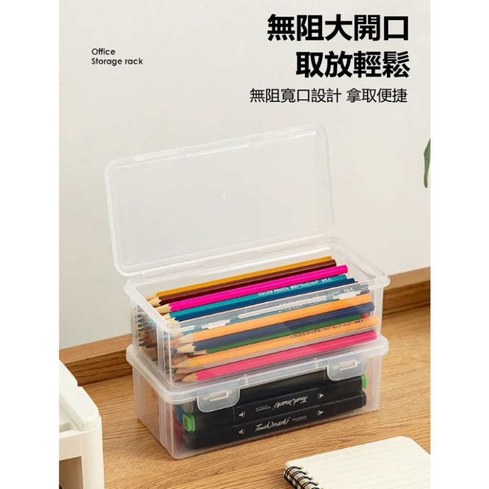 萬用透明收納盒 透明收納盒 5個/組 【台灣公司出貨】收納達人-文具收納盒 文具收納盒 萬用收納盒 鉛筆盒-細節圖4