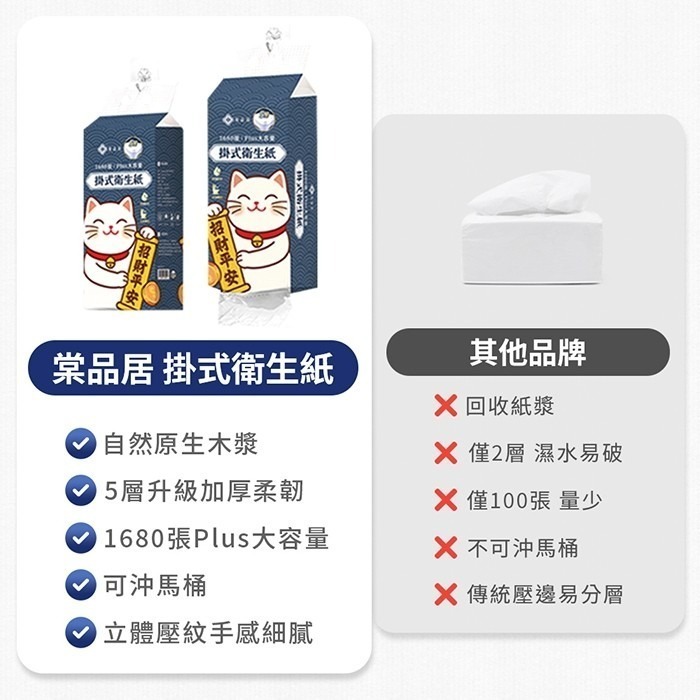 大容量 懸掛式衛生紙巾1680張*10包【棠品居掛式衛生紙】即抽即用懸掛式衛生紙巾 衛生紙 抽取衛生紙 掛式衛生紙-細節圖3