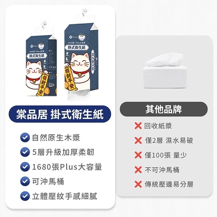 大容量 懸掛式衛生紙巾1680張【棠品居掛式衛生紙】即抽即用懸掛式衛生紙巾 衛生紙 抽取衛生紙 掛式衛生紙-細節圖2