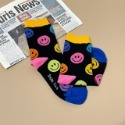 ．中筒襪🧦 各式各樣的繽紛笑臉 共三色-規格圖5