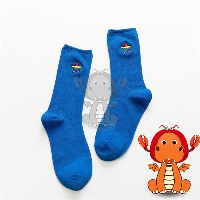 春秋新款襪子 全棉笑臉襪子 小表情襪 舒適可愛襪子 小圖案男女中筒 秋襪 唯龍購物-細節圖8