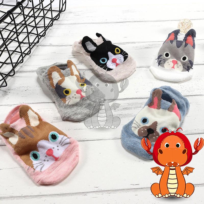 Z-054 春夏季新款襪子 日係襪子 可愛卡通動物短襪 全棉船襪 淺口防滑矽膠隱形襪女襪 船襪 唯龍購物-細節圖4