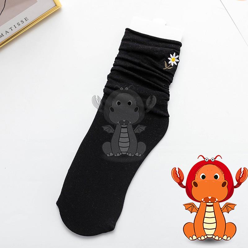 Z-041 新款日系 女襪 小雛菊襪子 小雛菊圖案襪子 超薄透氣襪子 女夏季長筒天鵝絨 堆堆襪 唯龍購物-細節圖4