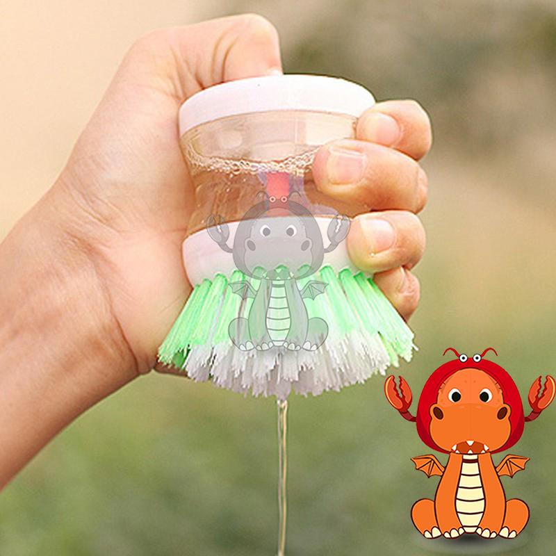 按壓出液清潔刷 壓液洗鍋刷 洗碗刷刷子 刷具 去汙刷 洗碗刷 洗衣刷 液壓式 刷子 清潔 地板刷 浴室 自動加液-細節圖3