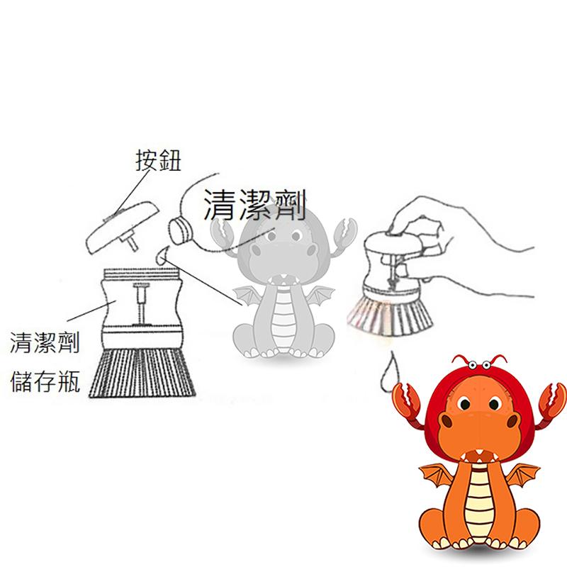 按壓出液清潔刷 壓液洗鍋刷 洗碗刷刷子 刷具 去汙刷 洗碗刷 洗衣刷 液壓式 刷子 清潔 地板刷 浴室 自動加液-細節圖4