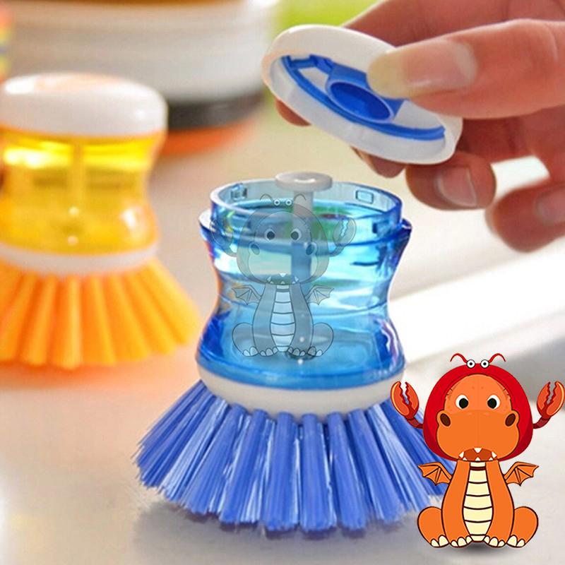 按壓出液清潔刷 壓液洗鍋刷 洗碗刷刷子 刷具 去汙刷 洗碗刷 洗衣刷 液壓式 刷子 清潔 地板刷 浴室 自動加液-細節圖6