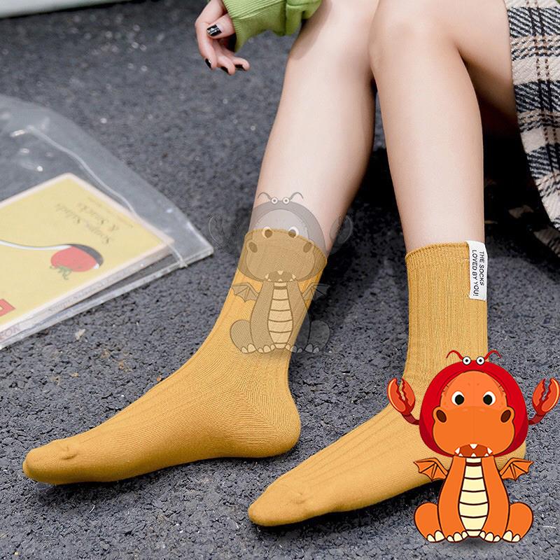 J141 夏季中筒襪 韓版襪子 學院風日系 純色女襪 潮襪 復古百搭襪子 堆堆襪 唯龍購物-細節圖2