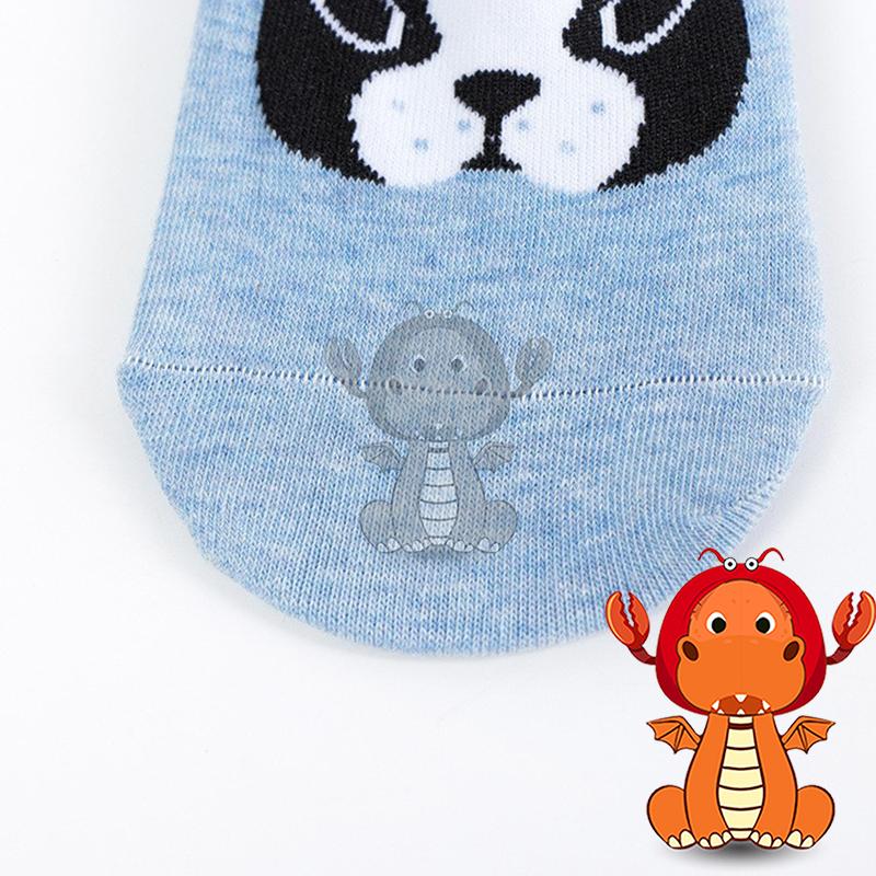 J262 襪子 全棉女士襪子 可愛襪子 卡通狗短襪 夏季薄棉襪子 防滑矽膠隱形襪 休閒女襪 唯龍購物-細節圖5