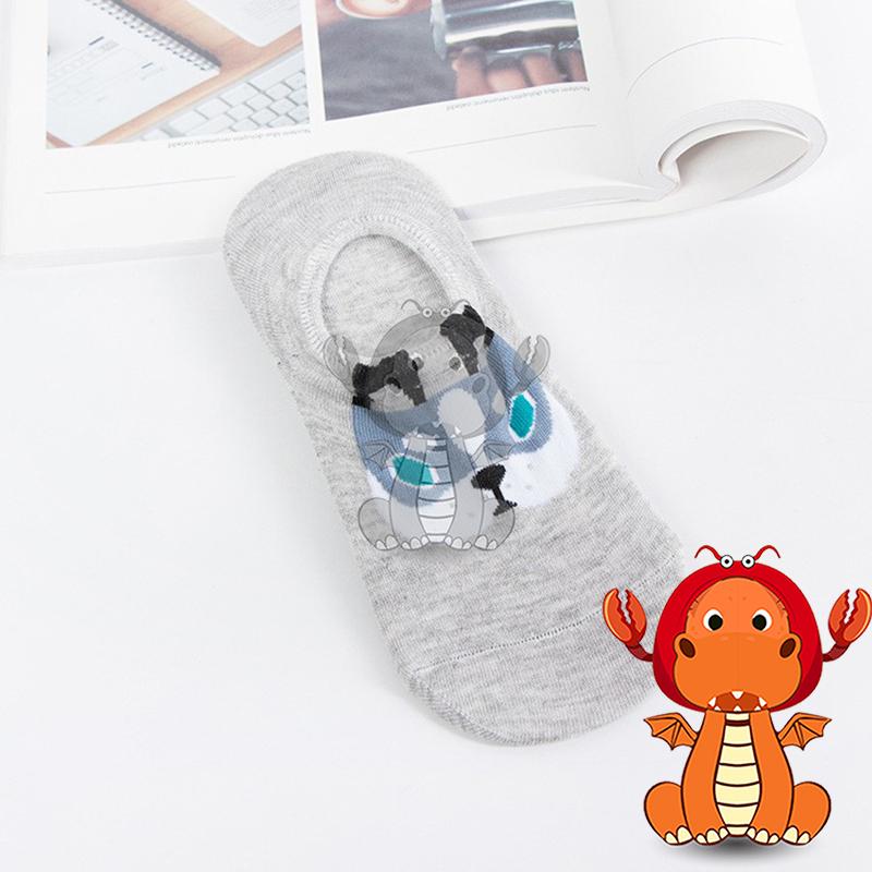 J262 襪子 全棉女士襪子 可愛襪子 卡通狗短襪 夏季薄棉襪子 防滑矽膠隱形襪 休閒女襪 唯龍購物-細節圖7