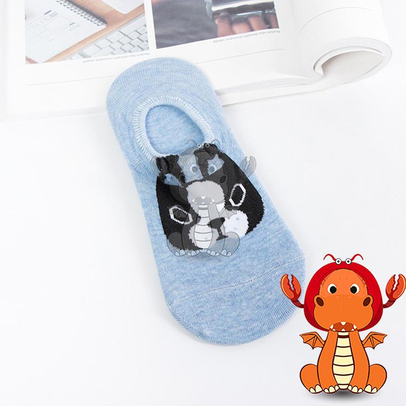 J262 襪子 全棉女士襪子 可愛襪子 卡通狗短襪 夏季薄棉襪子 防滑矽膠隱形襪 休閒女襪 唯龍購物-細節圖8