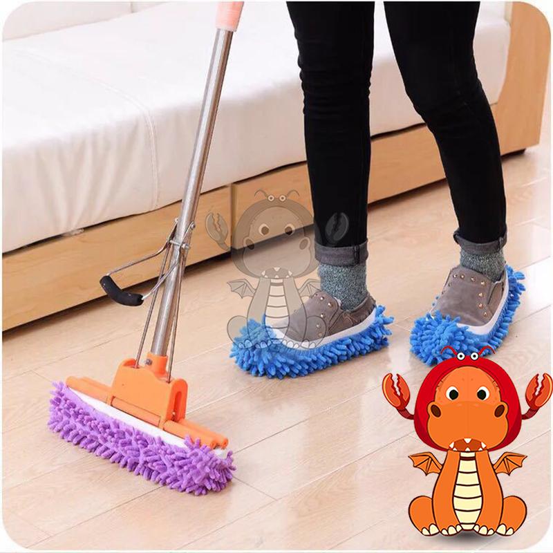 雪尼爾拖地鞋套 懶人拖地鞋套 鞋套 拖把頭 超細纖 超強吸水 可做擦地拖鞋 拖 懶人鞋拖 拖地 唯龍購物-細節圖2