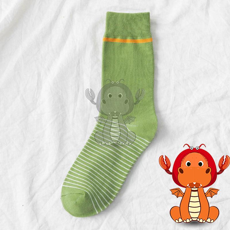 J324 春季新款女襪 綠色系襪子 小清新女士中筒襪 潮流襪子 綠色控 唯龍購物-細節圖9