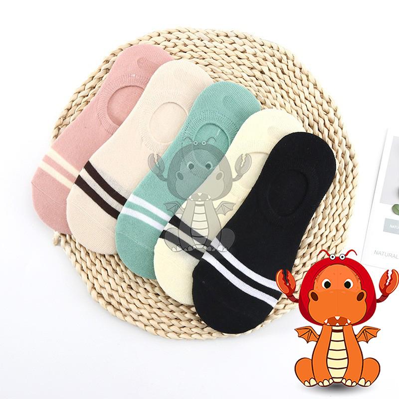 F-002 夏季新款襪子 休閒襪子 兩條槓純色隱形襪 淺口防滑襪子 矽膠女襪 舒適吸汗棉襪子 唯龍購物-細節圖8