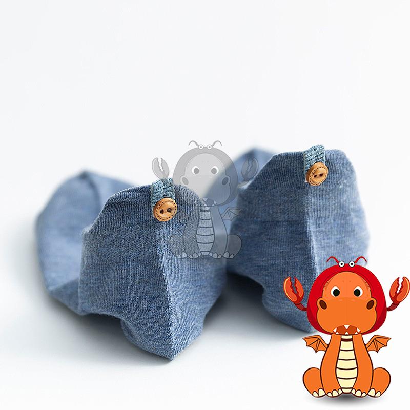 J479 春秋季新款薄款女襪 簡約日系襪子 百搭鈕扣襪子 純色短襪 女襪 唯龍購物-細節圖8