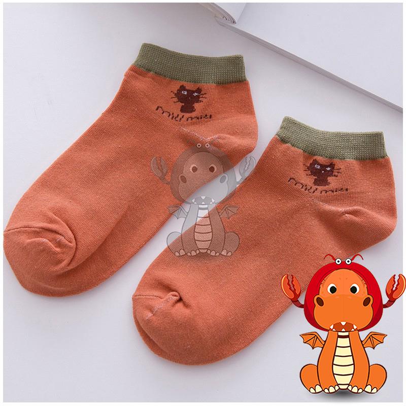 J203 女襪子 可愛卡通襪子 小貓船襪 春秋季全棉女襪 柔軟舒適短襪 小清新隱形襪 唯龍購物-細節圖9