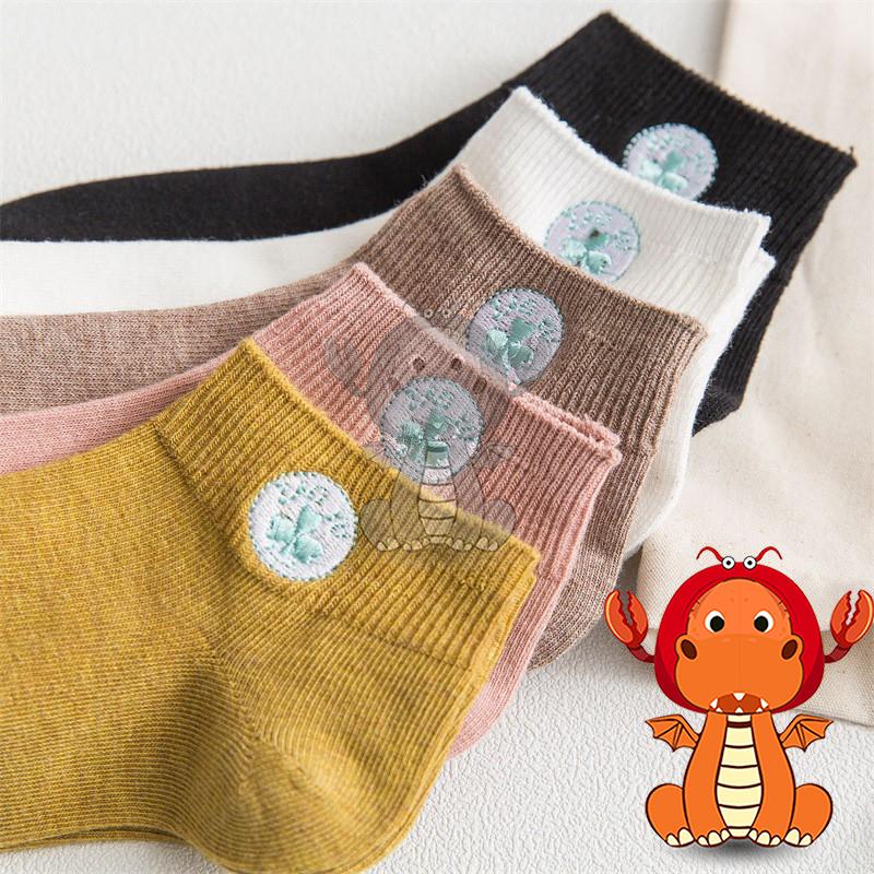 女F-023 女款襪子 春夏季刺繡襪子 幸運草襪子 三葉草船襪 淺口低幫學生襪子 全棉透氣女士短襪 唯龍購物-細節圖4