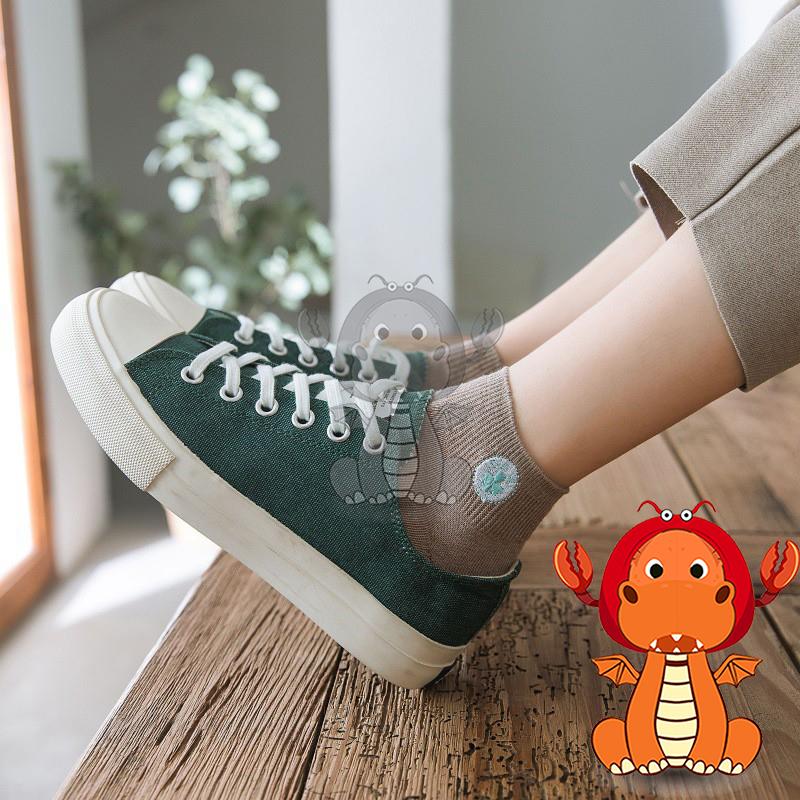 女F-023 女款襪子 春夏季刺繡襪子 幸運草襪子 三葉草船襪 淺口低幫學生襪子 全棉透氣女士短襪 唯龍購物-細節圖5