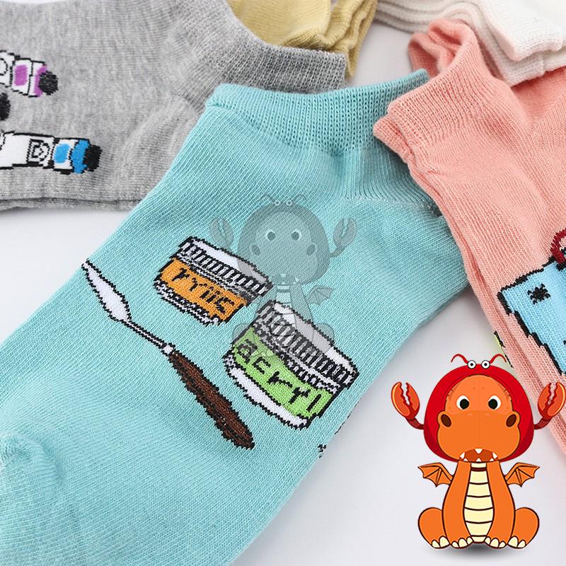 Z-019 春夏新款襪子 可愛日系襪子 卡通襪子 小圖案船襪 女士船襪 輕柔透氣薄款襪 透氣棉襪 唯龍購物-細節圖3