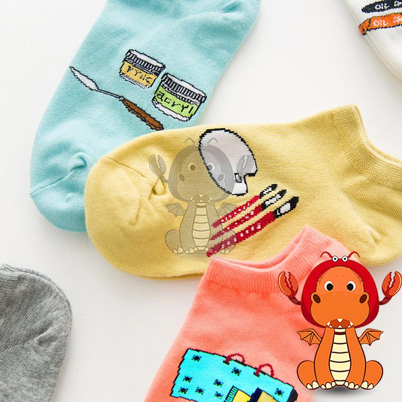 Z-019 春夏新款襪子 可愛日系襪子 卡通襪子 小圖案船襪 女士船襪 輕柔透氣薄款襪 透氣棉襪 唯龍購物-細節圖4