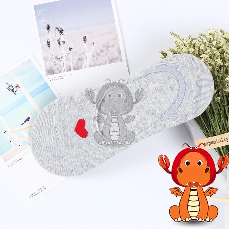 J427 新款襪子 女士全棉愛心隱形襪 淺口女襪矽膠短襪 船襪 唯龍購物-細節圖5