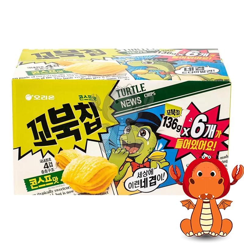 好市多 好麗友烏龜玉米脆片 整箱 136公克 X 6包 唯龍購物-細節圖2