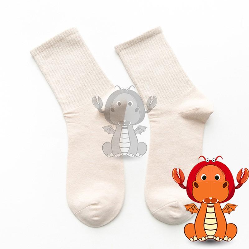 J63 韓版直條中筒 堆堆襪 純色堆襪子 襪子 中筒襪子 彩色襪子 女夏季薄款襪子 日系學院風 中筒襪-細節圖3