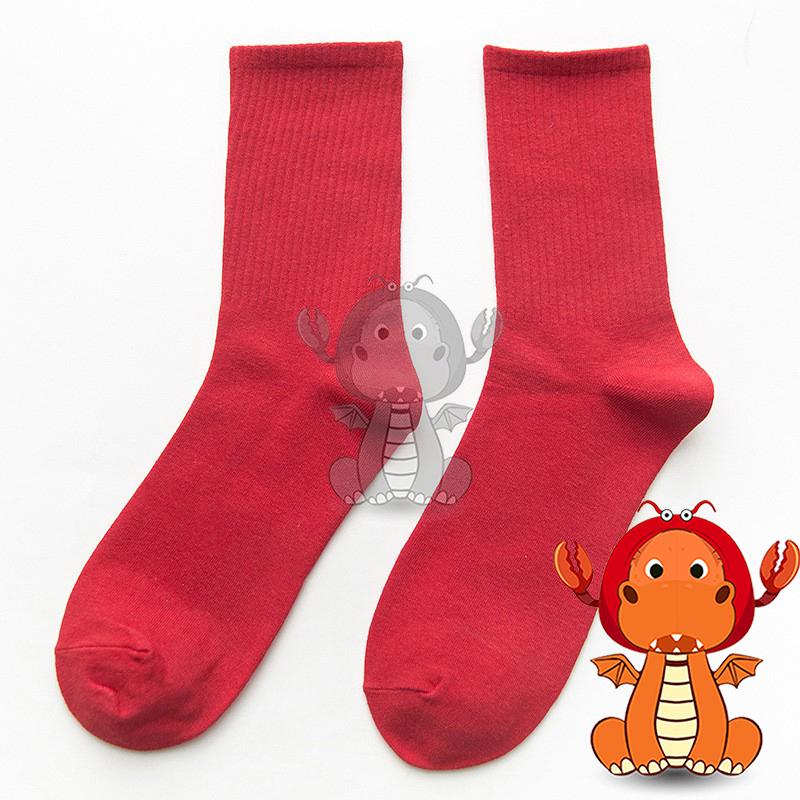 J63 韓版直條中筒 堆堆襪 純色堆襪子 襪子 中筒襪子 彩色襪子 女夏季薄款襪子 日系學院風 中筒襪-細節圖4