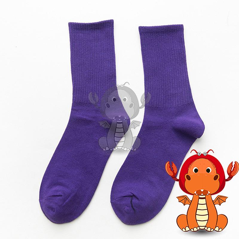 J63 韓版直條中筒 堆堆襪 純色堆襪子 襪子 中筒襪子 彩色襪子 女夏季薄款襪子 日系學院風 中筒襪-細節圖7