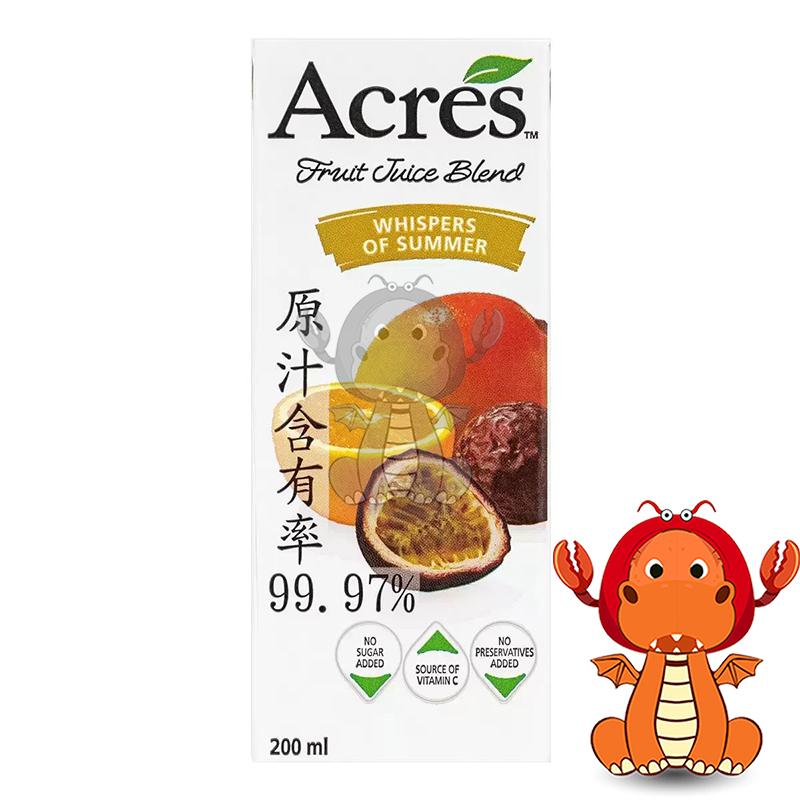 Acres 柳橙百香果綜合果汁 整箱 200毫升 X 24入 ACRES柳橙綜合果汁 柳橙百香果飲料 飲料 唯龍購物-細節圖2