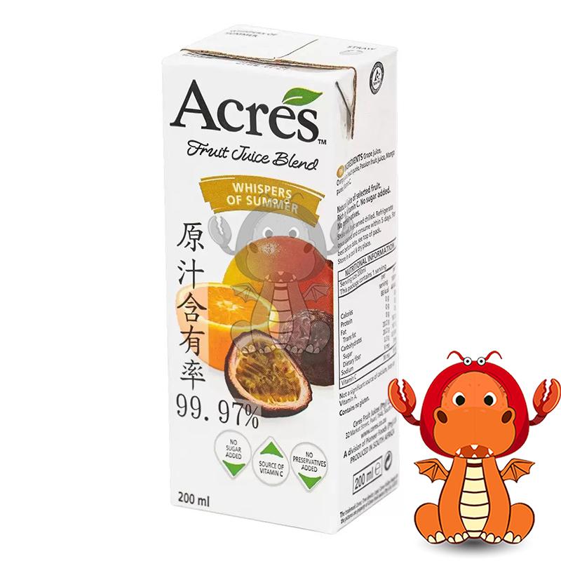 Acres 柳橙百香果綜合果汁 整箱 200毫升 X 24入 ACRES柳橙綜合果汁 柳橙百香果飲料 飲料 唯龍購物-細節圖4