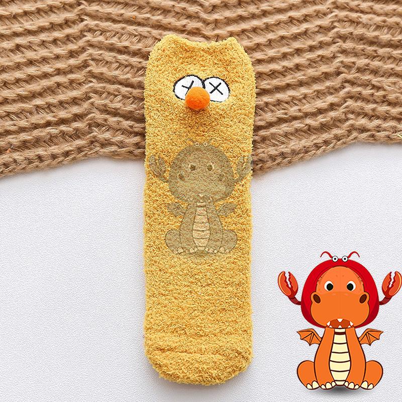 J-01 冬季珊瑚絨襪子 卡通圖案襪子 kaws街頭風芝麻街女襪 唯龍購物-細節圖6