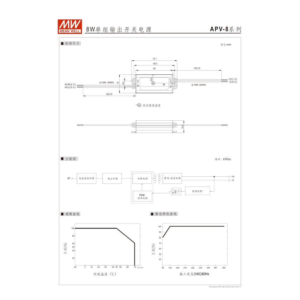 明緯原裝公司貨  APV-8-5  MW MEANWELL  LED 電源供應器-細節圖4