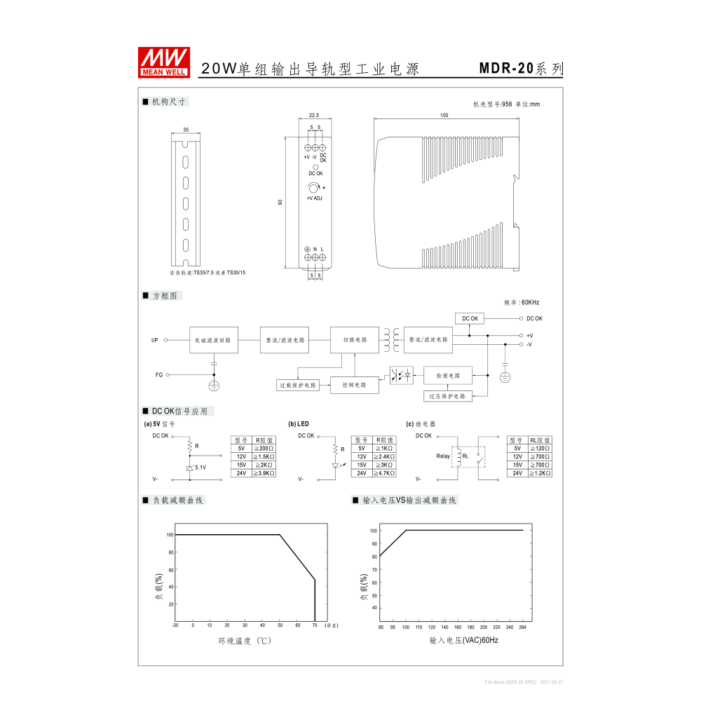 明緯原裝公司貨 [MDR-20-24] MW MEANWELL 驅動器 變壓器 含稅 開發票-細節圖3