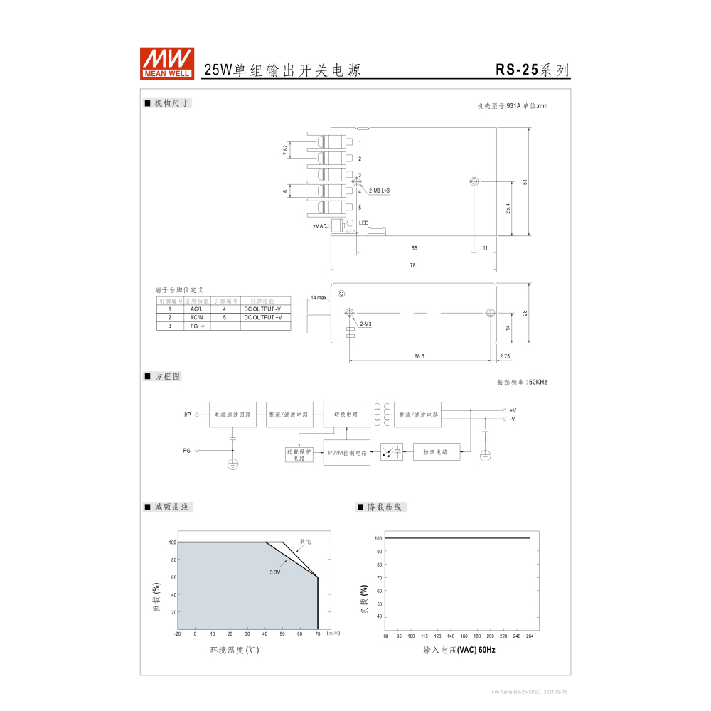 全新現貨 明緯原裝公司貨 [RS-25-24] MW MEANWELL 驅動器 變壓器 含稅 開發票-細節圖3