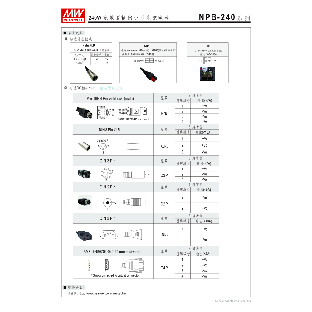 明緯原裝公司貨 MW MEANWELL NPB-240-12AD1 寬範圍輸出小型化充電器-細節圖8