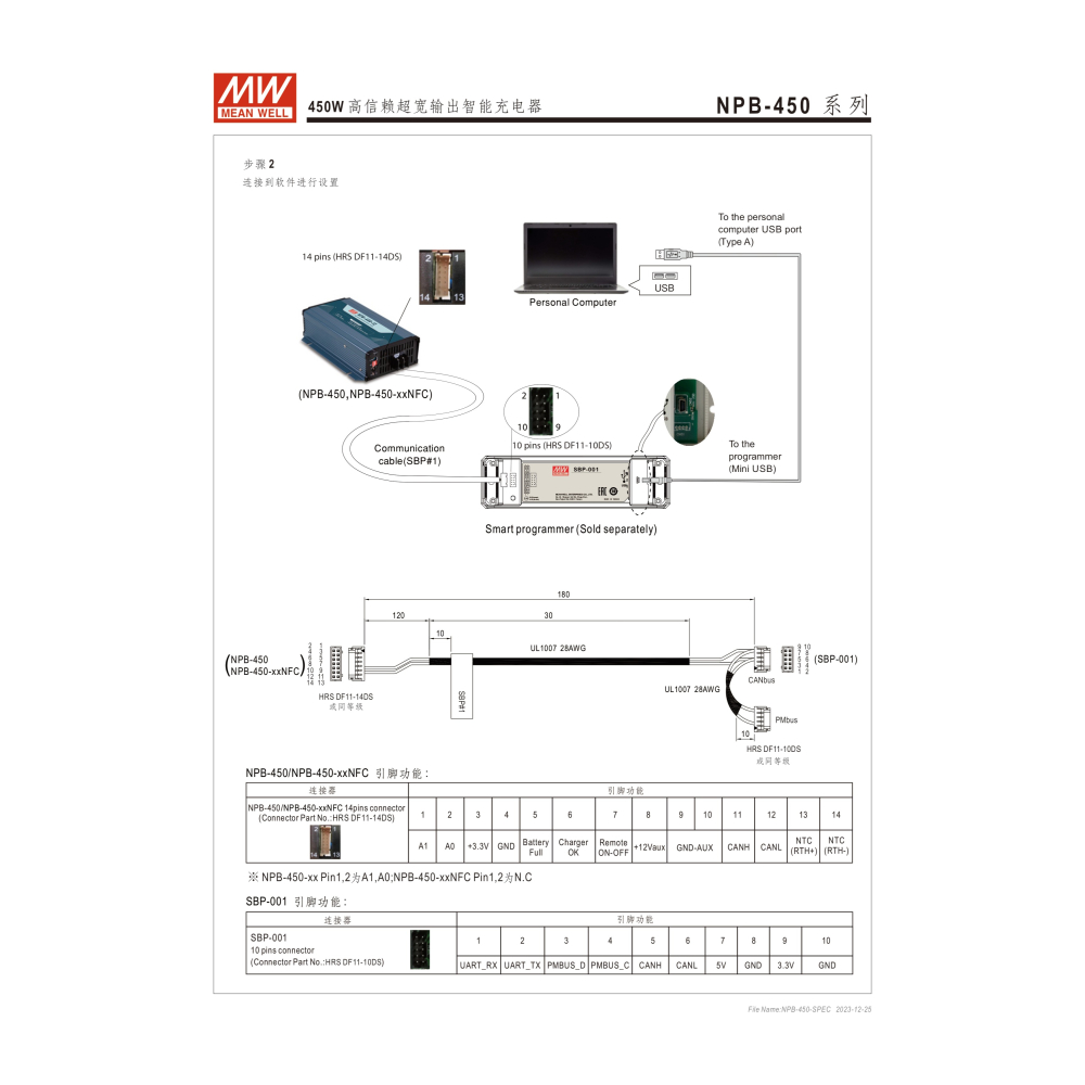 ＂新品＂ 明緯原裝公司貨 NPB-450-48NFC 智能偵測充電器-細節圖10