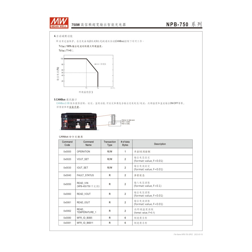 明緯原裝公司貨 NPB-750-12 MW 智能偵測充電器-細節圖10