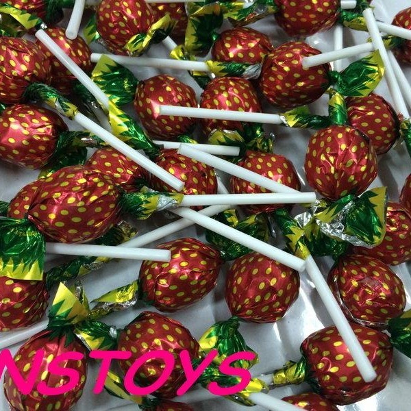 sns 古早味 懷舊 糖果 棒棒糖 草莓棒 草莓棒棒糖(50入) 1支8cm-細節圖2