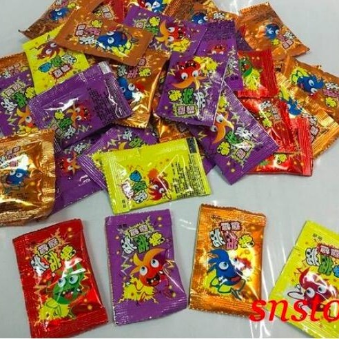 sns 古早味 古早味 懷舊童玩 霹靂跳跳糖 霹靂 跳跳糖 (50入)綜合口味 產地:馬來西亞-細節圖2