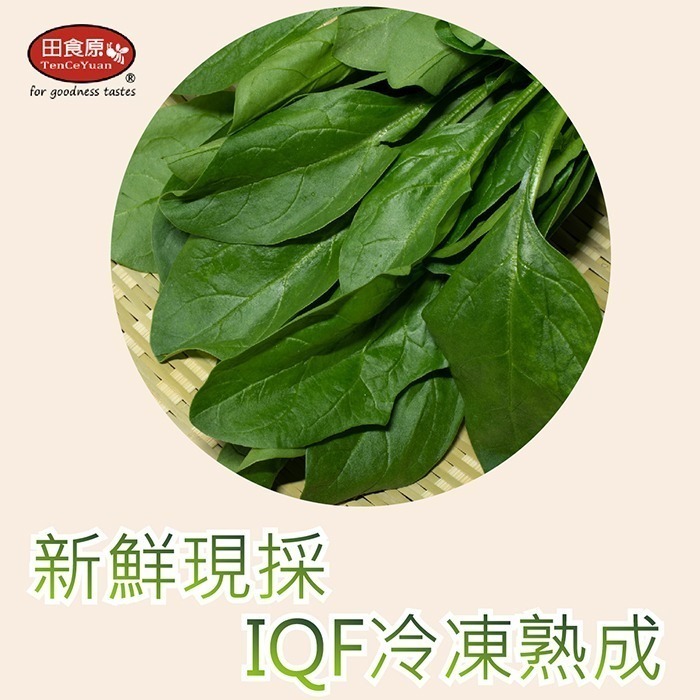 【田食原】新鮮冷凍菠菜450g IQF急速冷凍 快速調理 加熱即食方便 健康餐健身餐 元氣滿滿 團購美食-細節圖4