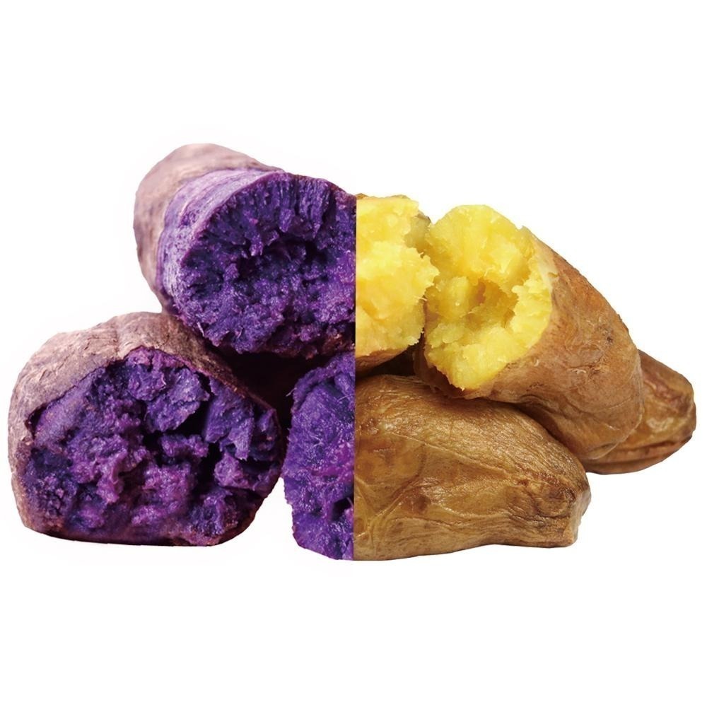 【田食原】黃紫雙星冰烤地瓜 超值組合紫心+黃金X4包 解凍即食 冷凍番薯 健身餐 團購美食-細節圖2