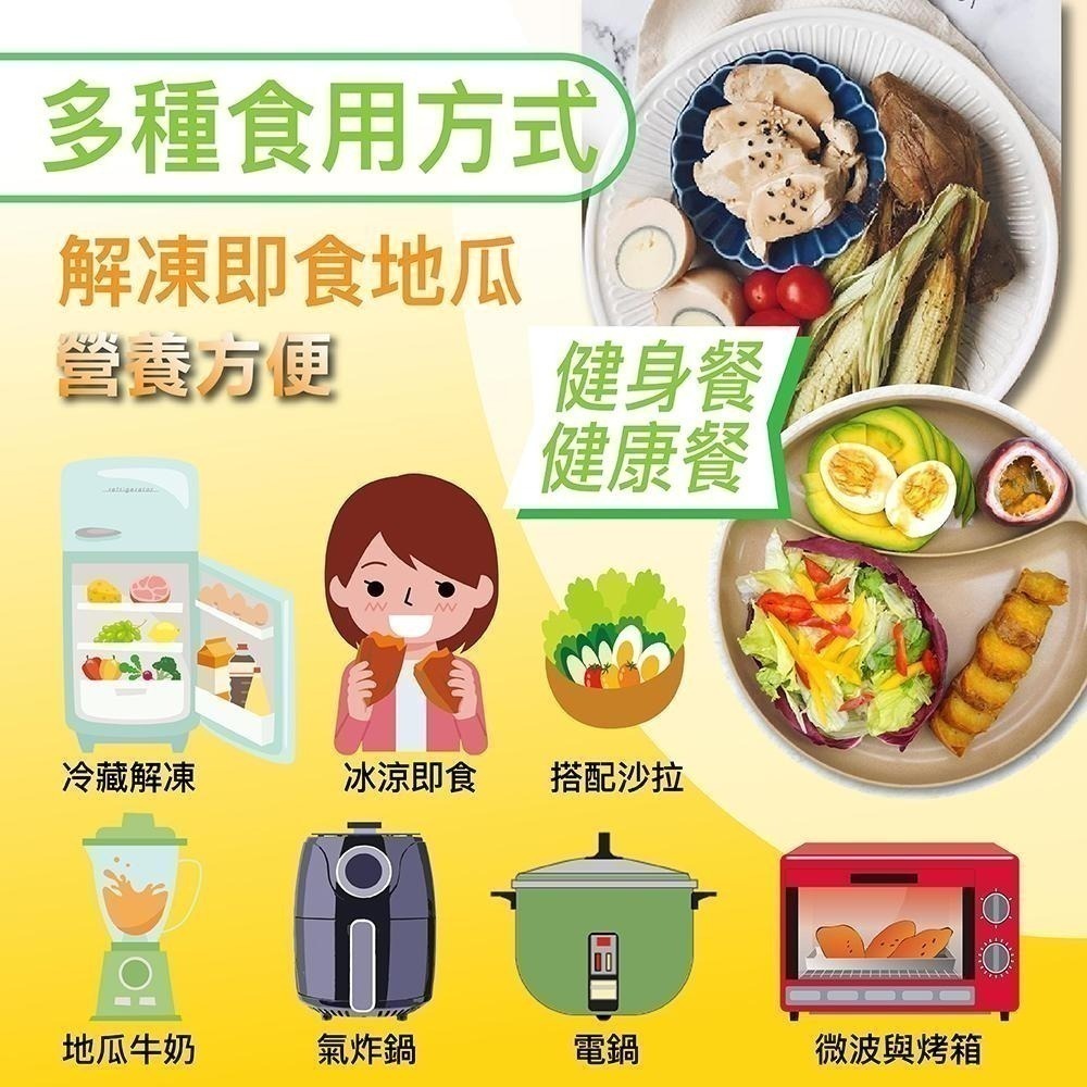 【田食原】冰烤地瓜 黃金 紅心 紫心 金時栗子  解凍即食 冷凍番薯  健康減醣 健身餐 好吃美味 團購美食-細節圖8